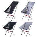 Camping Leisure Fishing Aluminum Alloy Portable Folding Chair, Size:Small(Gray)