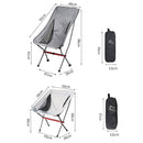 Camping Leisure Fishing Aluminum Alloy Portable Folding Chair, Size:Small(Gray)