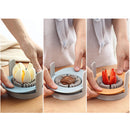 3 in 1 Multifunctional Egg Cutter Half-cut Egg Tool(Orange)