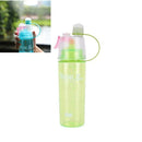 Creative Spray Water Bottle Sports Bottle Portable With Lid Summer Hydration Beauty Plastic Cup, Size:400 ML(Green)