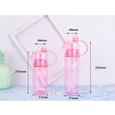 Creative Spray Water Bottle Sports Bottle Portable With Lid Summer Hydration Beauty Plastic Cup, Size:400 ML(Green)