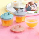 4 in 1 Home Creative Kitchen Steaming Egg Set with Oil Brush(Gray)
