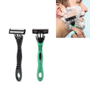 10 PCS Three-layer Stainless Steel Sensor Head Design Comfortable Handle Disposable Manual Shaver