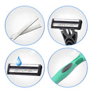10 PCS Three-layer Stainless Steel Sensor Head Design Comfortable Handle Disposable Manual Shaver