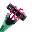 10 PCS Three-layer Stainless Steel Sensor Head Design Comfortable Handle Disposable Manual Shaver
