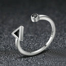 Geometric Movement Open Ring S925 Sterling Silver Ring