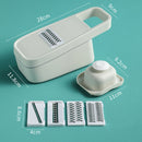 Multifunctional Vegetable Cutter Kitchen Potato Slicing Radish Shredder(Gray)