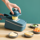 Multifunctional Vegetable Cutter Kitchen Potato Slicing Radish Shredder(Blue)