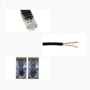 2 Sets RJ45 Network Signal Splitter Upoe Separation Cable, Style:U-01 4 Crystal Heads
