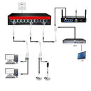 2 Sets RJ45 Network Signal Splitter Upoe Separation Cable, Style:U-01 4 Crystal Heads