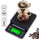 Hand Punch Coffee Scales Timing Electronic Timer Scale Kitchen Scales, Model:5kg/0.1g(Wine Red)
