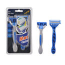 3 Sets Five-layer Stainless Steel Men Disposable Manual Razor Induction Rotary Cutter Head