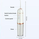 A9 Household Electric Portable Tooth Cleaner Oral Care Dental Floss Tooth Cleane 4 Nozzle(Black White)
