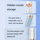 A9 Household Electric Portable Tooth Cleaner Oral Care Dental Floss Tooth Cleane 4 Nozzle(Black White)