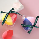 8 PCS Hydrophilic Wet And Dry Heart-shaped Non-latex Beauty Egg Set(Pink and blue set)