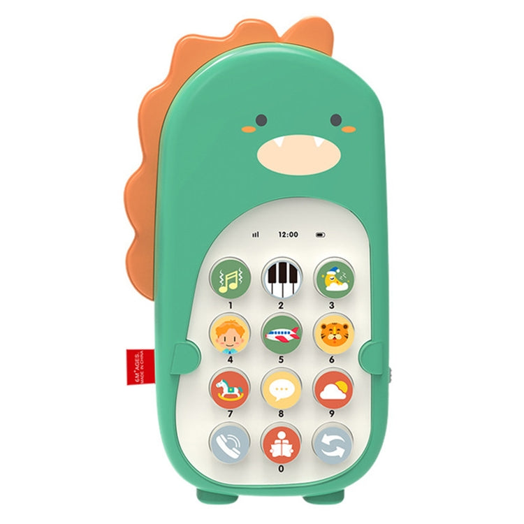Baby Puzzle Bilingual Simulation Mobile Phone Toy Baby Child Early Education Machine(Green)