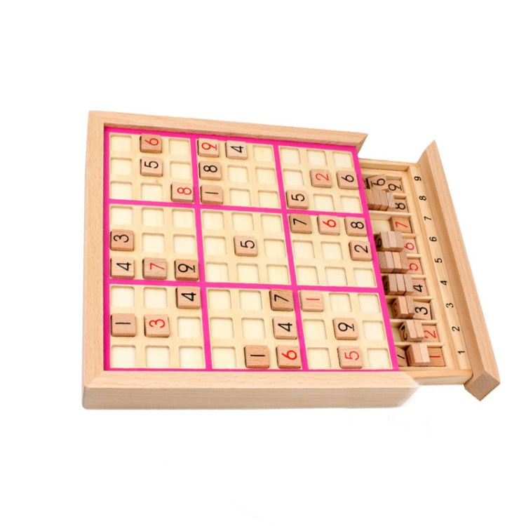 Sudoku Nine Square Grid Game Board Children Logical Thinking Puzzle Board Game(Pink)