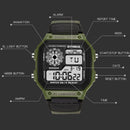 SYNOKE 9619B Nylon Canvas Strap Luminous Waterproof Digital Watch(Green Head Black Belt)