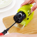 2 PCS Multi Function Electric Sharpener Fast Sharpening Stone Grinding Scissors Kitchen Knife Screwdriver Home Kitchen Tools(Green)