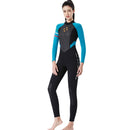 DIVE&SAIL WS-19481 One-piece Long-sleeved Warm Diving Suit Surfing Snorkeling Swimsuit, Size:S(Black Blue)
