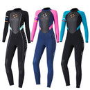 DIVE&SAIL WS-19481 One-piece Long-sleeved Warm Diving Suit Surfing Snorkeling Swimsuit, Size:M(Black)