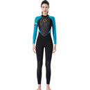 DIVE&SAIL WS-19481 One-piece Long-sleeved Warm Diving Suit Surfing Snorkeling Swimsuit, Size:M(Black Blue)