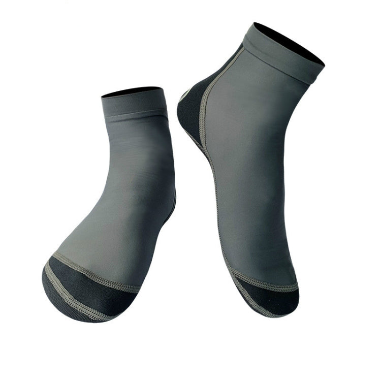 DIVE & SAIL 1.5mm Neoprene + Nylon Snorkeling Socks Diving Socks Anti-slip Anti-scratch Beach Socks, Size:M (36-38)(Men Gray)