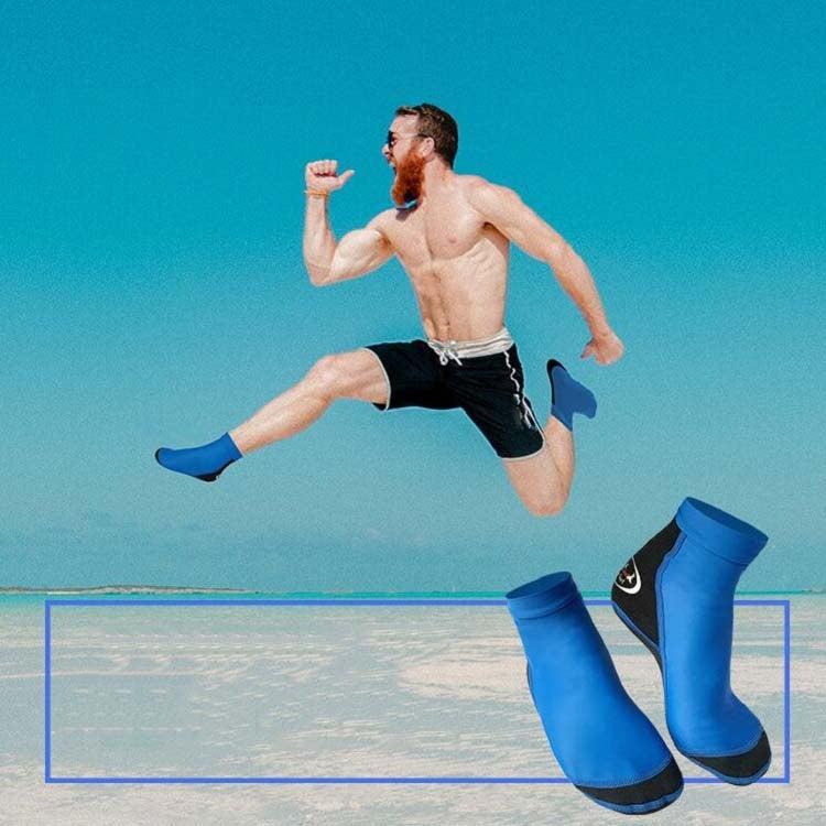 DIVE & SAIL 1.5mm Neoprene + Nylon Snorkeling Socks Diving Socks Anti-slip Anti-scratch Beach Socks, Size:M (36-38)(Men Gray)