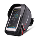 WHEEL UP Anti-splashing Touch Screen Bicycle Mobile Phone Bag Mountain Bike Front Beam Bag Riding Handlebar Bag, Style:Black
