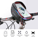 WHEEL UP Anti-splashing Touch Screen Bicycle Mobile Phone Bag Mountain Bike Front Beam Bag Riding Handlebar Bag, Style:Black