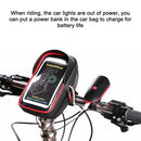WHEEL UP Anti-splashing Touch Screen Bicycle Mobile Phone Bag Mountain Bike Front Beam Bag Riding Handlebar Bag, Style:Black