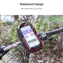 WHEEL UP Anti-splashing Touch Screen Bicycle Mobile Phone Bag Mountain Bike Front Beam Bag Riding Handlebar Bag, Style:Black