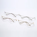 2 PCS S2057 Personality no Metal Glasses Frame Half Frame Street Shooting Decorative Frames, Frame color: C02 Silver