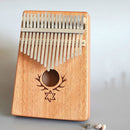 17-tone Kalimba Portable Thumb Piano, Style:Mahogany-Six-Pointed Star