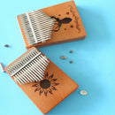 17-tone Kalimba Portable Thumb Piano, Style:Mahogany-Six-Pointed Star