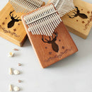 17-tone Kalimba Portable Thumb Piano, Style:White-Classic Deer