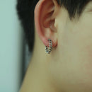 1 Pair OPK 599 Men Titanium Steel Chain Earrings Personality Earrings