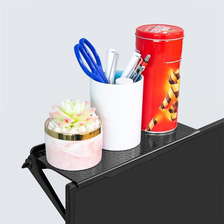 2 PCS Creative Multi-functional Storage Rack Computer Monitor Holder, Size:S(Black)