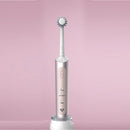 Wireless Rechargeable Waterproof Electric Toothbrush Rotary Brush Head(Pink)