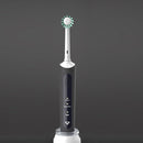 Wireless Rechargeable Waterproof Electric Toothbrush Rotary Brush Head(Black)