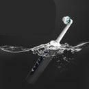 Wireless Rechargeable Waterproof Electric Toothbrush Rotary Brush Head(Black)