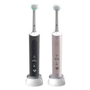 Wireless Rechargeable Waterproof Electric Toothbrush Rotary Brush Head(Black)