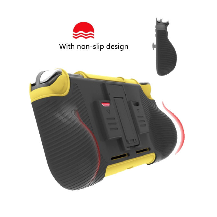 For Switch Lite Protective Shell Game Card Box Protective Sleeve Bracket Grip(Black and green)