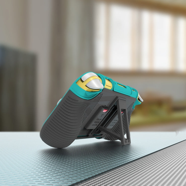 For Switch Lite Protective Shell Game Card Box Protective Sleeve Bracket Grip(Pure green)