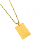 OPK 1670 All-match Titanium Steel Spade A Playing Card Pendant Personality Men Necklace, Color:True Color Pendant+Chain