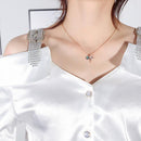 OPK 1646 Crystal Fishtail Pendant Clavicle Chain Ladies Necklace