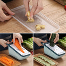 Kitchen Multifunctional Vegetable Cutter Household Grater Slicer(Light Blue)