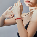 Red Rope Sterling Silver Interface Red Braided Bracelet S925 Silver Bracelet