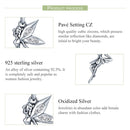 925 Sterling Silver Flower Fairy Dangle Pendant Women DIY Bracelets Necklaces Accessories