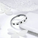 Pet Footprint Ring S925 Sterling Silver Oil Drop Ring, Size: 8